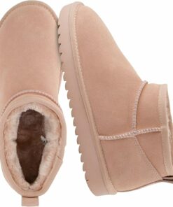 Pink Genuine Suede Boots DE42